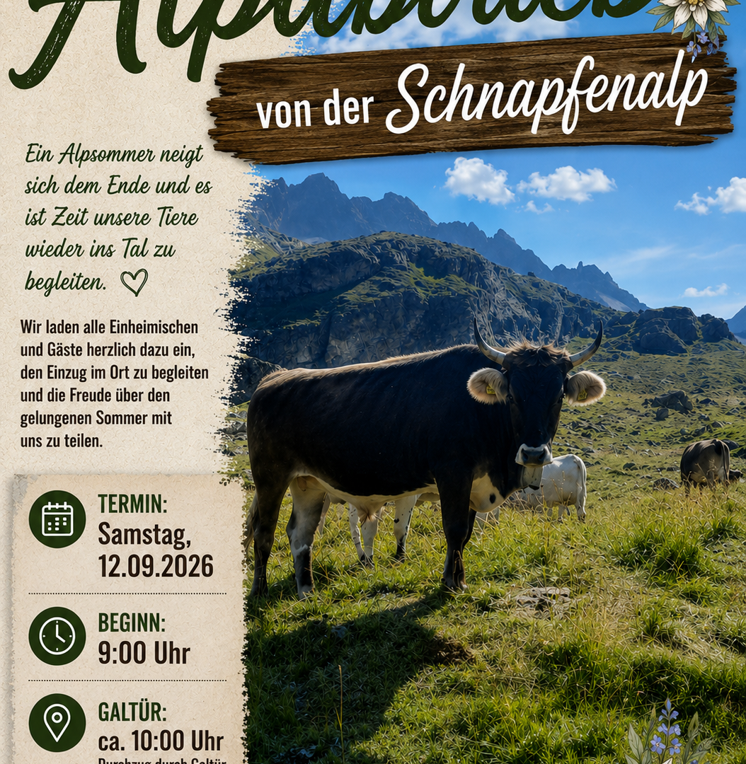 Alpabtrieb Schnapfenalp