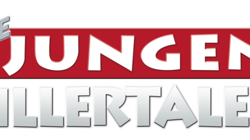 A logo with the name "Die Jungen Zillertaler" in striking red and silver letters. It conveys a dynamic and cheerful atmosphere.